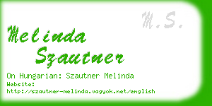 melinda szautner business card